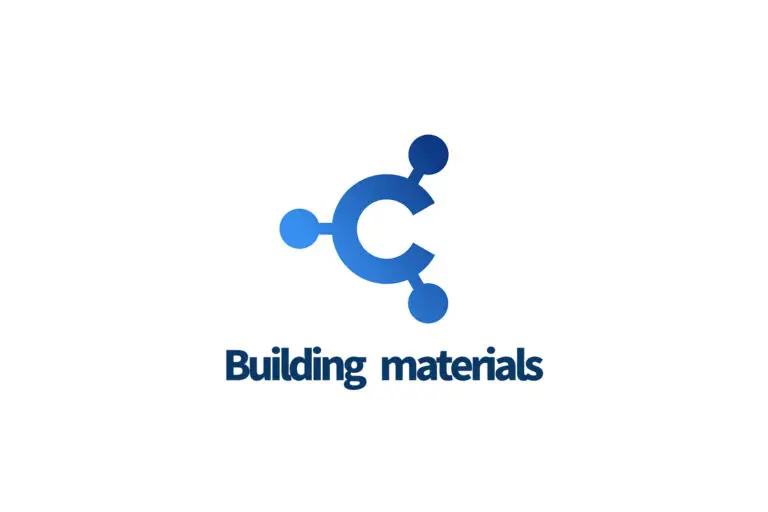字母c蓝色化学键标志Building materials